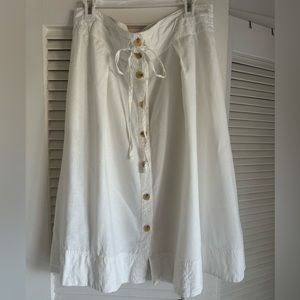 A New Day midi length, A-line skirt.  Size XL, worn twice. Color is off white.